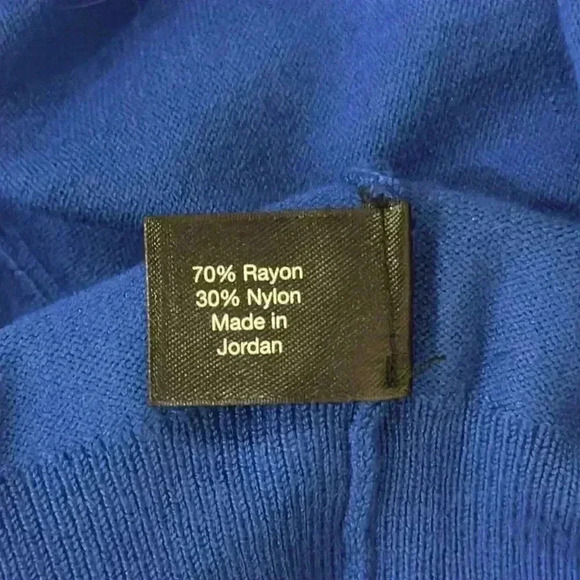 Lane Bryant double v-neck sweater, blue size 18/20, - Picture 5 of 6